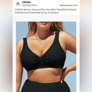 Cupshe Women's Plus Size Bikini Top - Size 00X / 12W